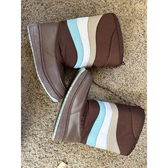 Roxy Dynamite Womens Snow Boots Brown Pull-on Quilted Winter 9 Durable Design - Picture 7 of 10